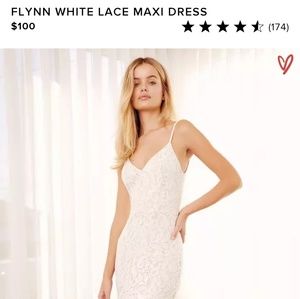 NWT Large Flynn White Lace Maxi wedding dress
